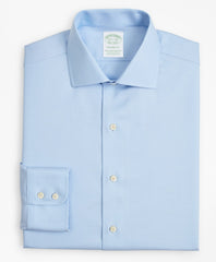 Brooks Brothers Men Stretch Milano Slim-Fit Dress Shirt, Non-Iron Twill English Collar