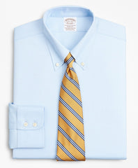 Brooks Brothers Men Stretch Soho Extra-Slim-Fit Dress Shirt, Non-Iron Royal Oxford Button-Down Collar