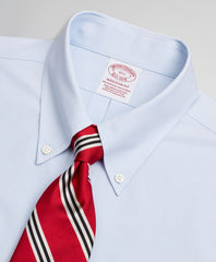 Brooks Brothers Men Stretch Madison Classic-Fit Dress Shirt, Non-Iron Poplin End-on-End Short-Sleeve