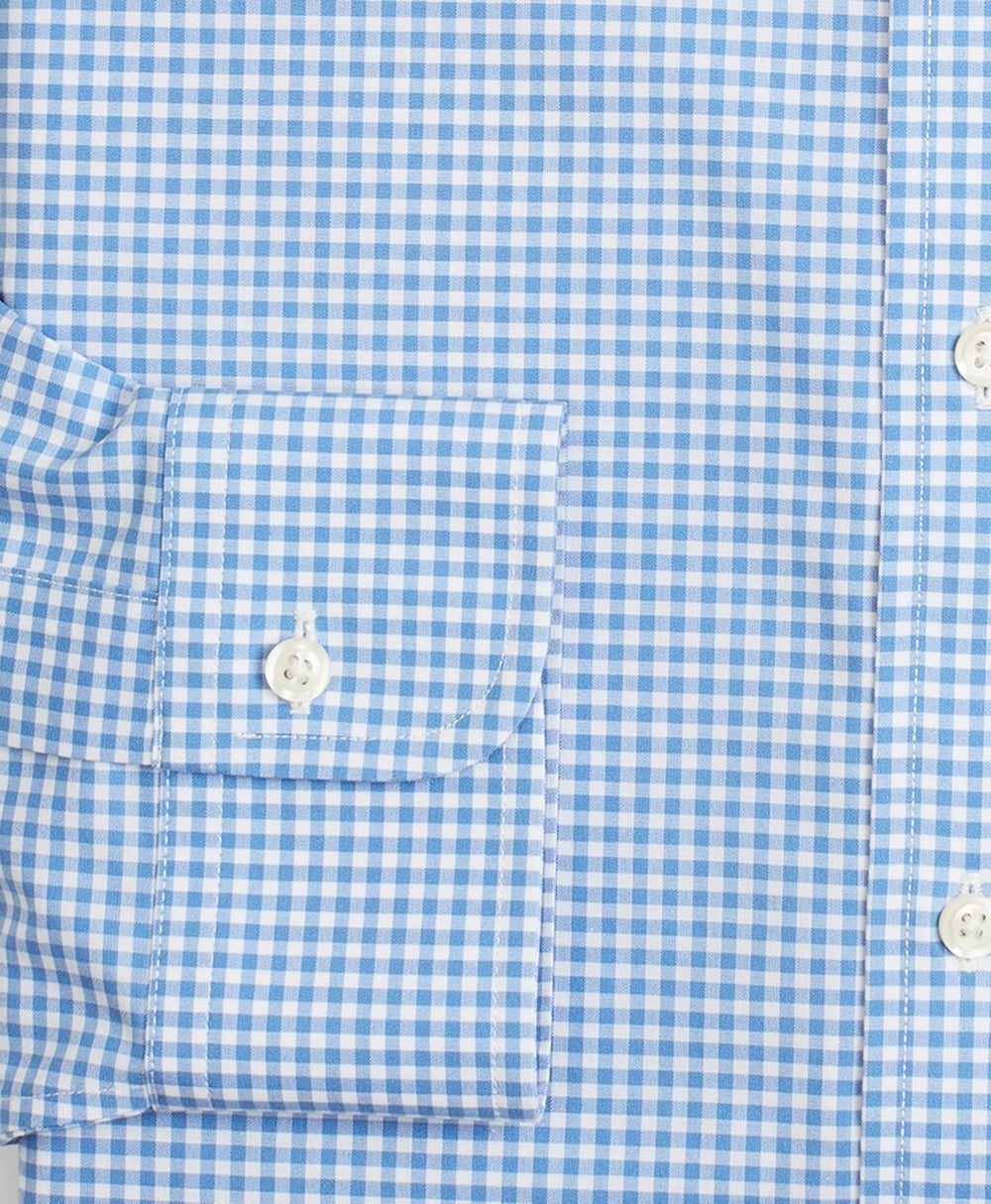 Brooks Brothers Men Stretch Madison Classic-Fit Dress Shirt, Non-Iron Poplin Ainsley Collar Gingham