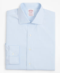 Brooks Brothers Men Stretch Madison Classic-Fit Dress Shirt, Non-Iron Poplin English Collar Fine Stripe