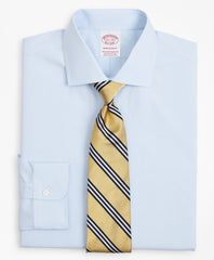Brooks Brothers Men Stretch Madison Classic-Fit Dress Shirt, Non-Iron Poplin English Collar Fine Stripe