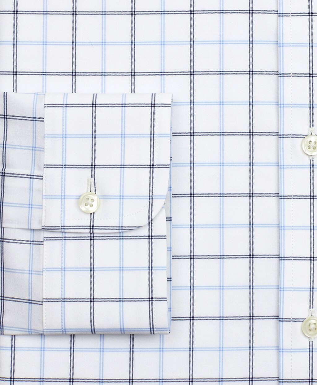 Brooks Brothers Men Stretch Regent Fitted Dress Shirt, Non-Iron Poplin Button-Down Collar Double-Grid Check