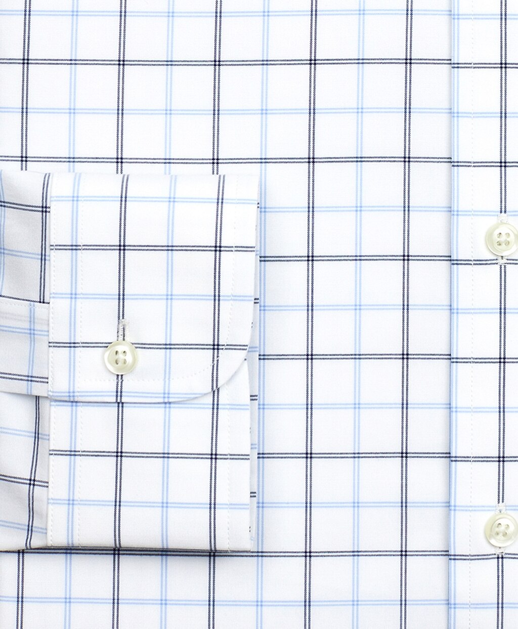 Brooks Brothers Men Stretch Milano Slim-Fit Dress Shirt, Non-Iron Poplin Ainsley Collar Double-Grid Check