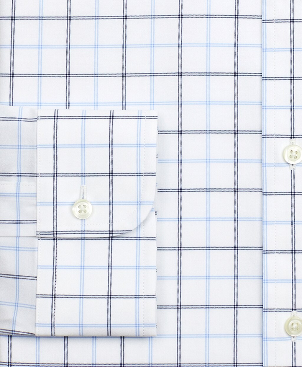 Brooks Brothers Men Stretch Milano Slim-Fit Dress Shirt, Non-Iron Poplin English Collar Double-Grid Check