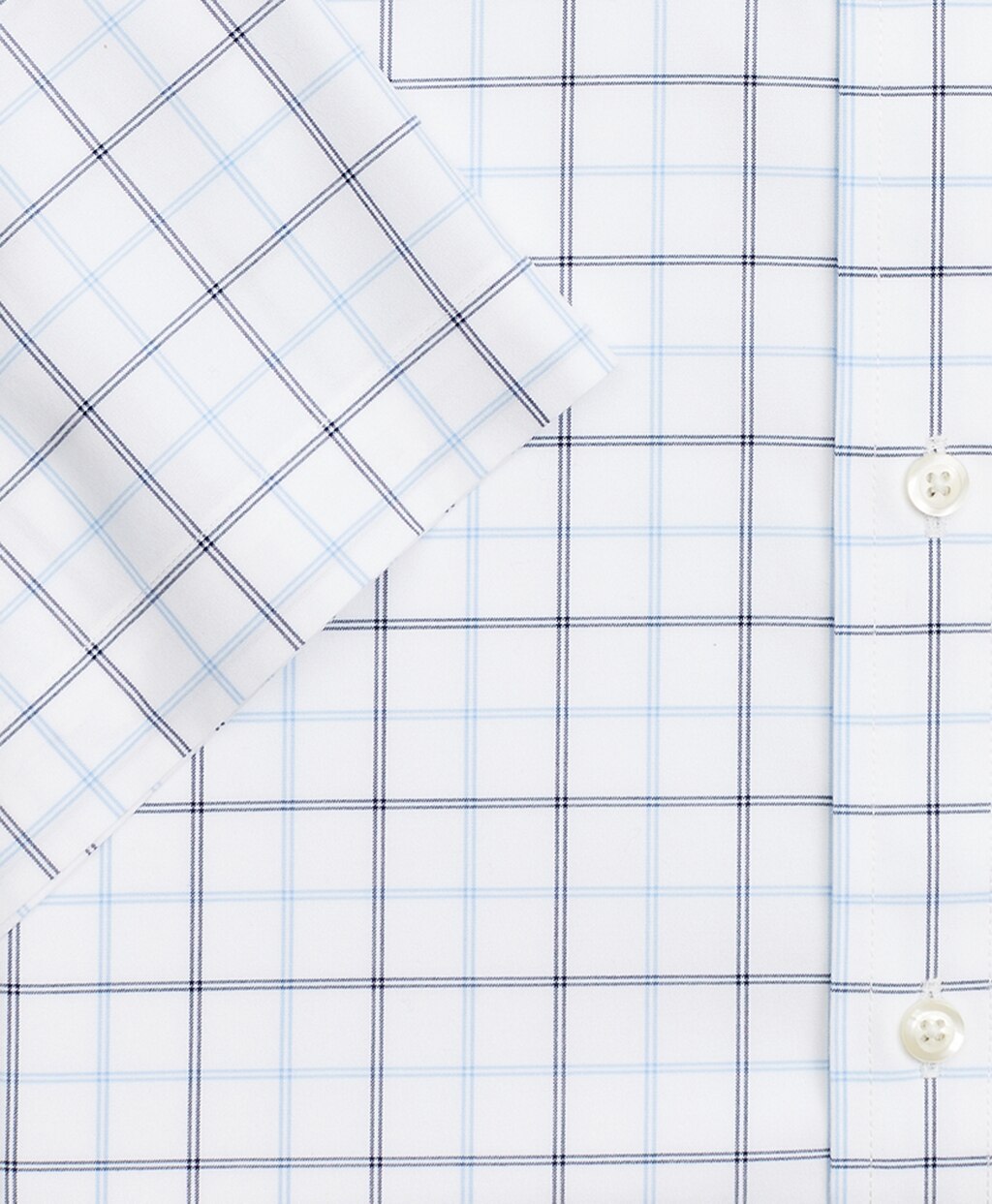Brooks Brothers Men Stretch Regent Fitted Dress Shirt, Non-Iron Twill Short-Sleeve Double-Grid Check