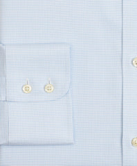 Brooks Brothers Men Stretch Milano Slim-Fit Dress Shirt, Non-Iron Twill Button-Down Collar Micro-Check