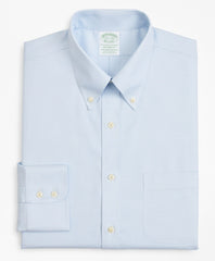 Brooks Brothers Men Stretch Milano Slim-Fit Dress Shirt, Non-Iron Twill Button-Down Collar Micro-Check