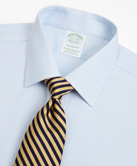 Brooks Brothers Men Stretch Milano Slim-Fit Dress Shirt, Non-Iron Twill Ainsley Collar Micro-Check