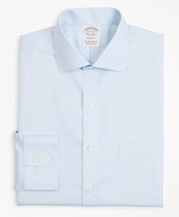 Brooks Brothers Men Stretch Soho Extra-Slim-Fit Dress Shirt, Non-Iron Twill English Collar Micro-Check