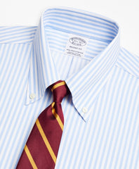 Brooks Brothers Men Stretch Regent Fitted Dress Shirt, Non-Iron Twill Button-Down Collar Bold Stripe