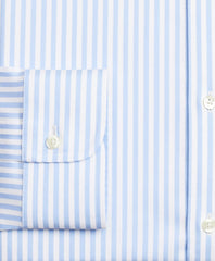 Brooks Brothers Men Stretch Regent Fitted Dress Shirt, Non-Iron Twill Button-Down Collar Bold Stripe