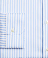 Brooks Brothers Men Stretch Regent Fitted Dress Shirt, Non-Iron Twill English Collar Bold Stripe
