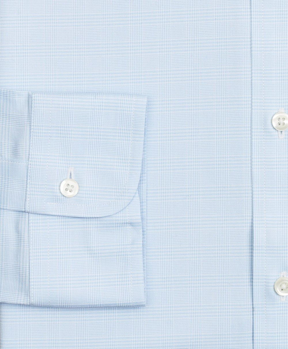 Brooks Brothers Men Milano Slim-Fit Dress Shirt, Performance Non-Iron with COOLMAX®, Button-Down Collar Twill Check