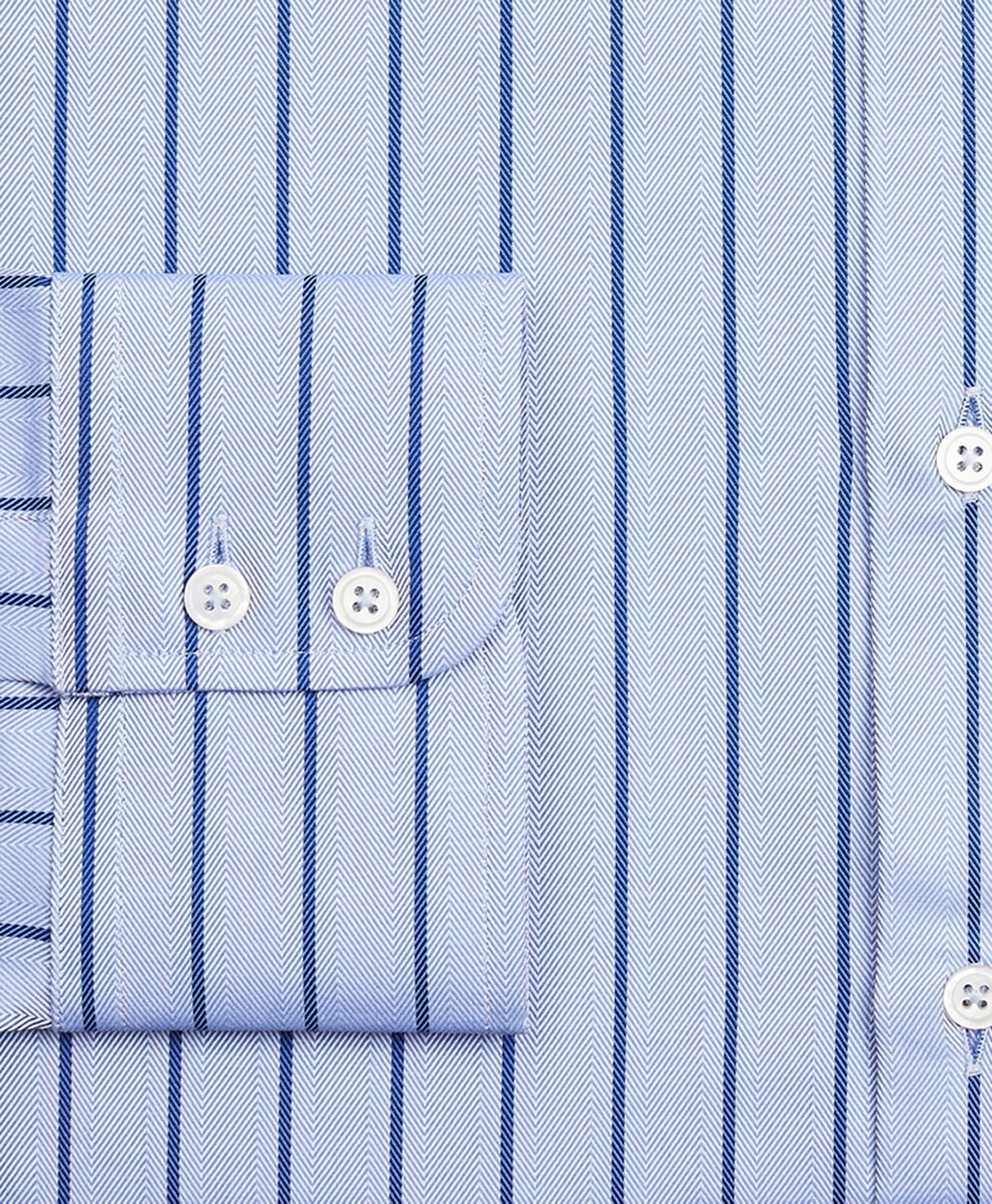 Brooks Brothers Men Luxury Collection Madison Classic-Fit Dress Shirt, Franklin Spread Collar Herringbone Stripe