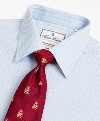 Brooks Brothers Men Luxury Collection Madison Classic-Fit Dress Shirt, Franklin Spread Collar Textured Stripe