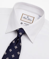 Brooks Brothers Men Luxury Collection Regent Fitted Dress Shirt, Franklin Spread Collar Herringbone