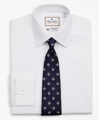 Brooks Brothers Men Luxury Collection Regent Fitted Dress Shirt, Franklin Spread Collar Herringbone