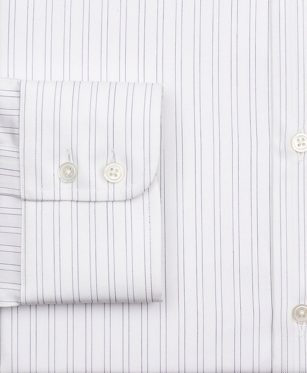 Brooks Brothers Men Luxury Collection Regent Fitted Dress Shirt, Franklin Spread Collar Stripe