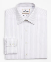 Brooks Brothers Men Luxury Collection Regent Fitted Dress Shirt, Franklin Spread Collar Stripe