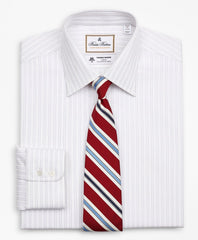 Brooks Brothers Men Luxury Collection Soho Extra-Slim-Fit Dress Shirt, Franklin Spread Collar Stripe