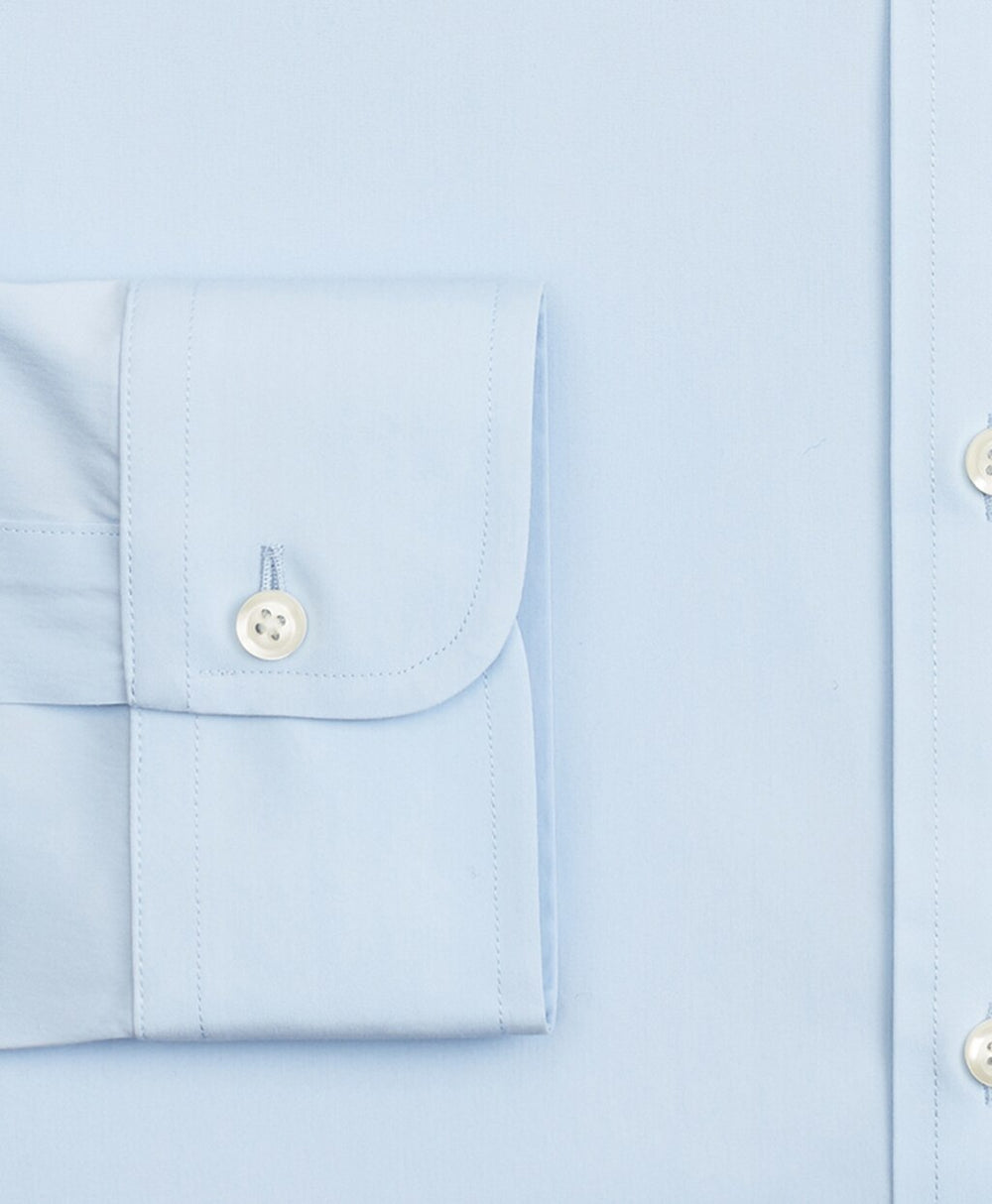 Brooks Brothers Men Milano Slim Fit Dress Shirt, Performance Non-Iron with COOLMAX®, Ainsley Collar Twill