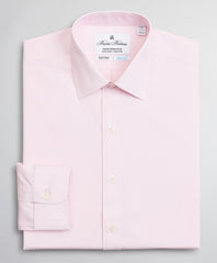 Brooks Brothers Men Regent Fitted Dress Shirt, Performance Non-Iron with COOLMAX®, Ainsley Collar Twill