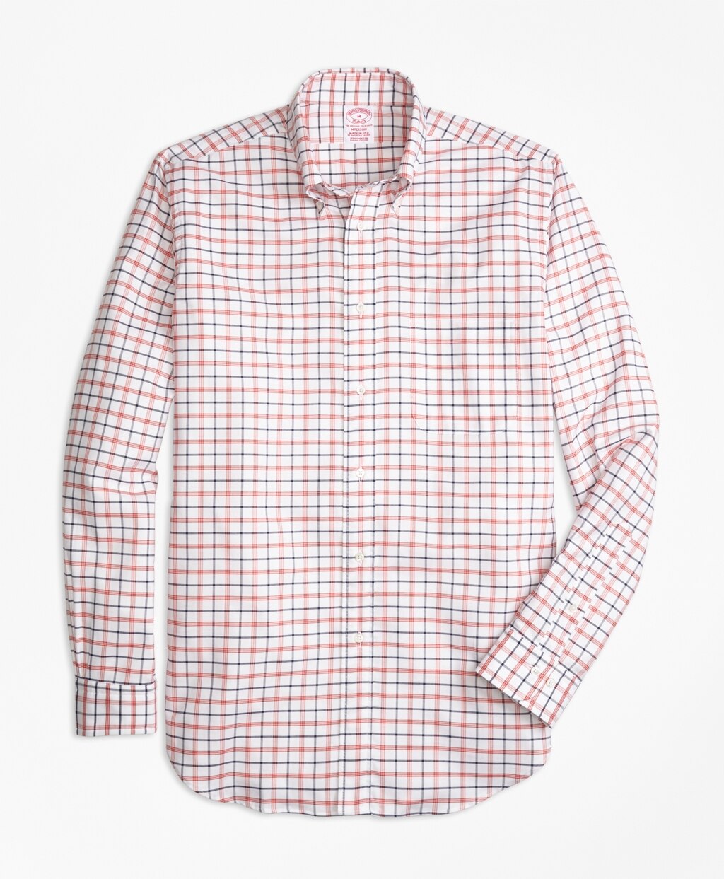 Brooks Brothers Men Madison Fit Oxford  Large Check Sport Shirt