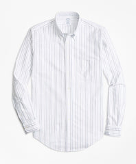 Brooks Brothers Men Regent Fit Oxford Multi-Stripe Sport Shirt
