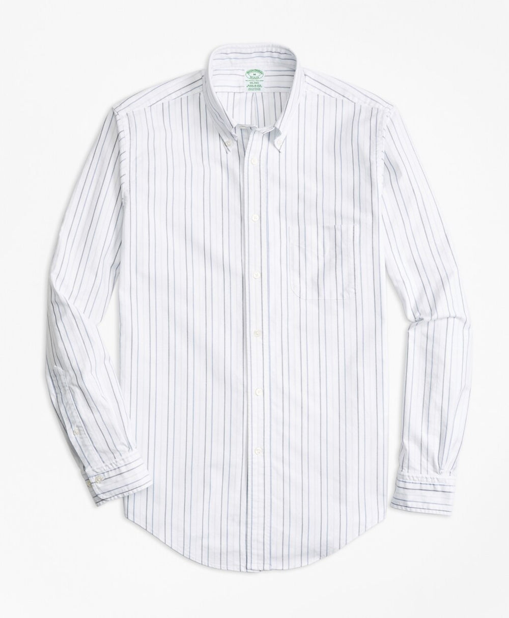 Brooks Brothers Men Milano Fit Oxford Multi-Stripe Sport Shirt