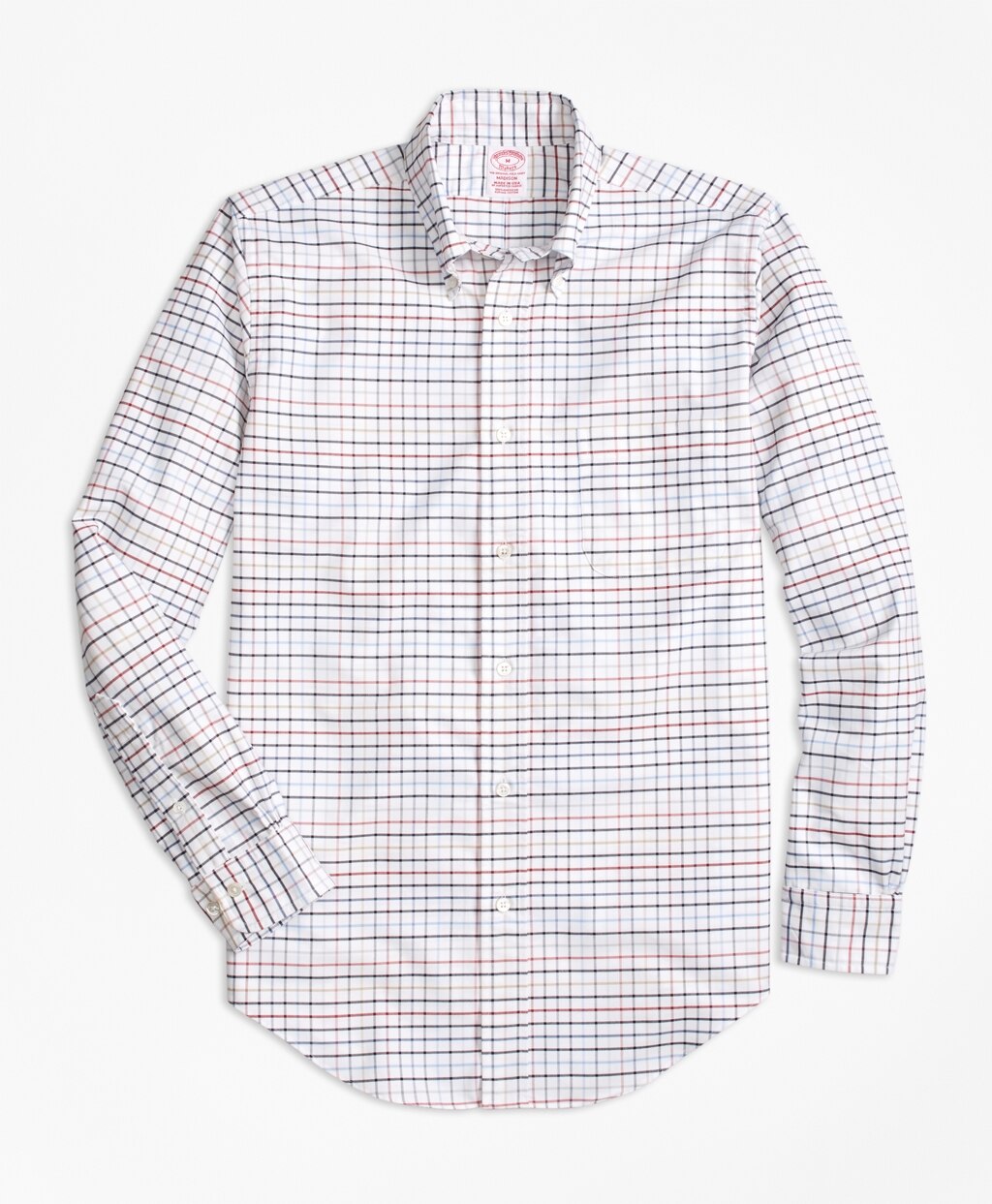 Brooks Brothers Men Madison Fit Oxford Multi-Check Sport Shirt