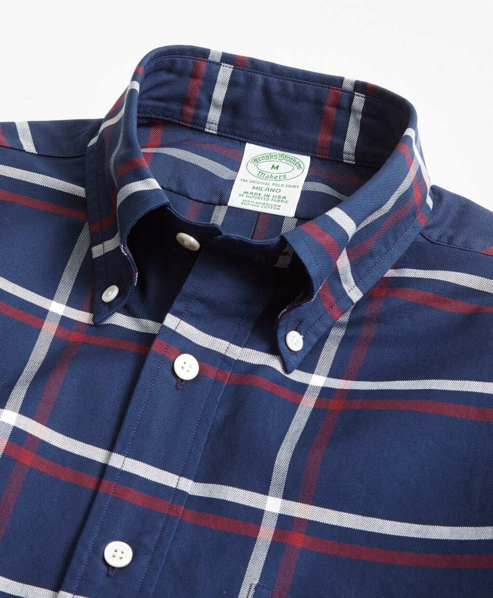 Brooks Brothers Men Milano Fit Oxford Check Sport Shirt