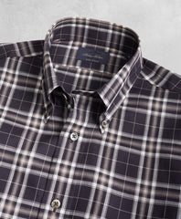 Brooks Brothers Men Golden Fleece® Regent Fit Black Plaid Flannel Sport Shirt