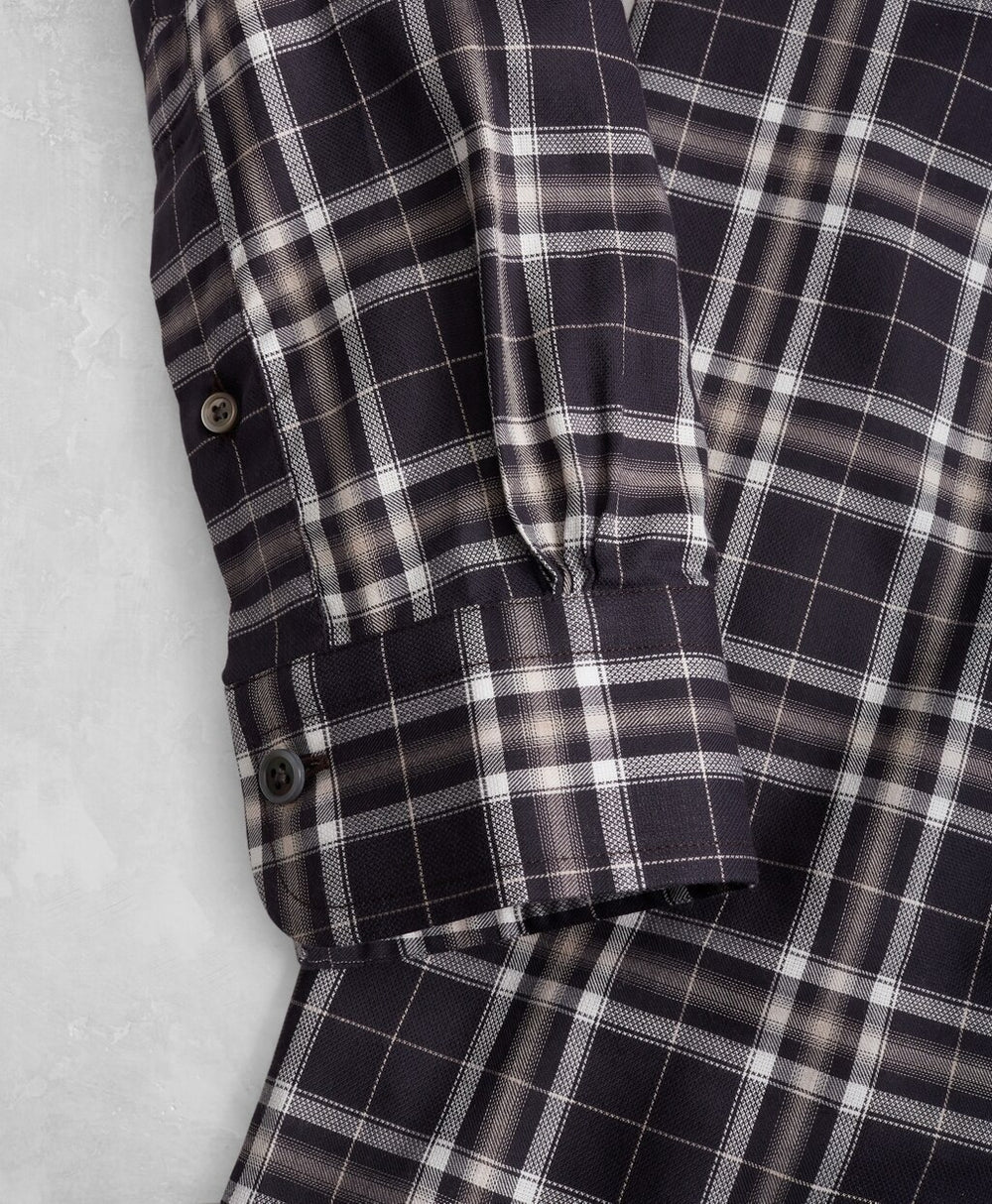 Brooks Brothers Men Golden Fleece® Regent Fit Black Plaid Flannel Sport Shirt