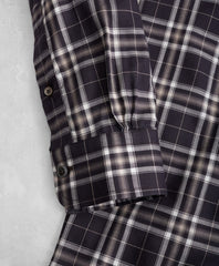 Brooks Brothers Men Golden Fleece® Regent Fit Black Plaid Flannel Sport Shirt