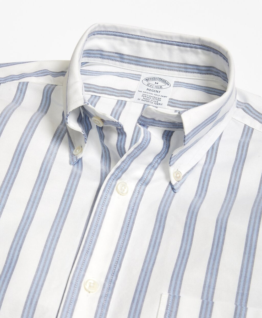 Brooks Brothers Men Regent Fit Oxford BB#1 Stripe Sport Shirt