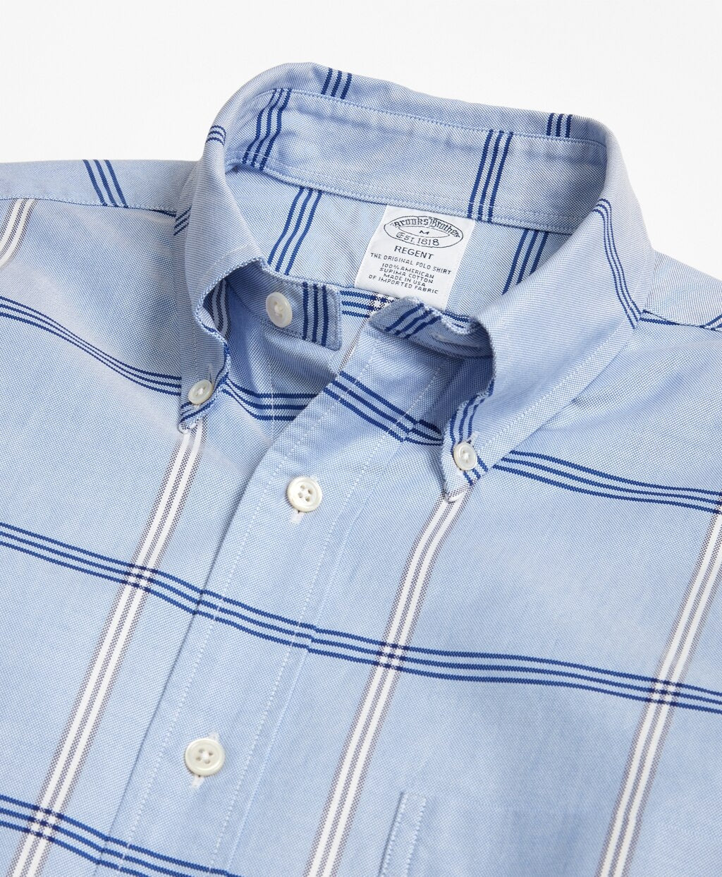 Brooks Brothers Men Regent Fit Oxford BB#1 Windowpane Sport Shirt