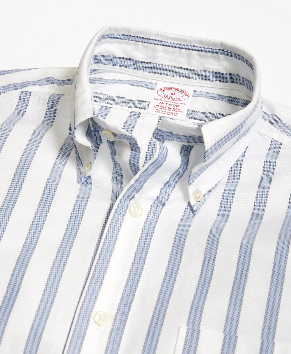 Brooks Brothers Men Madison Fit Oxford BB#1 Stripe Sport Shirt
