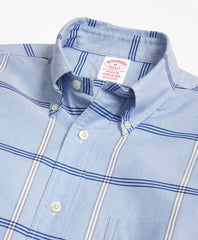 Brooks Brothers Men Madison Fit Oxford BB#1 Windowpane Sport Shirt