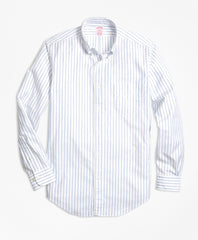 Brooks Brothers Men Madison Fit Oxford Small Stripe Sport Shirt