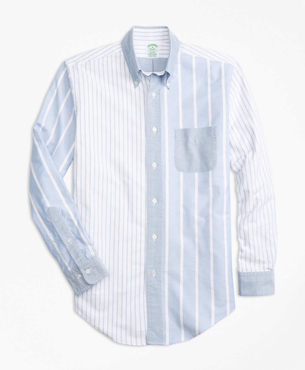 Brooks Brothers Men Milano Fit Oxford Fun Stripe Sport Shirt