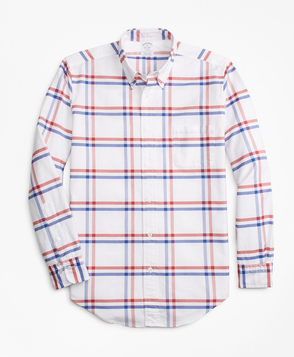 Brooks Brothers Men Regent Fit Oxford Windowpane Sport Shirt