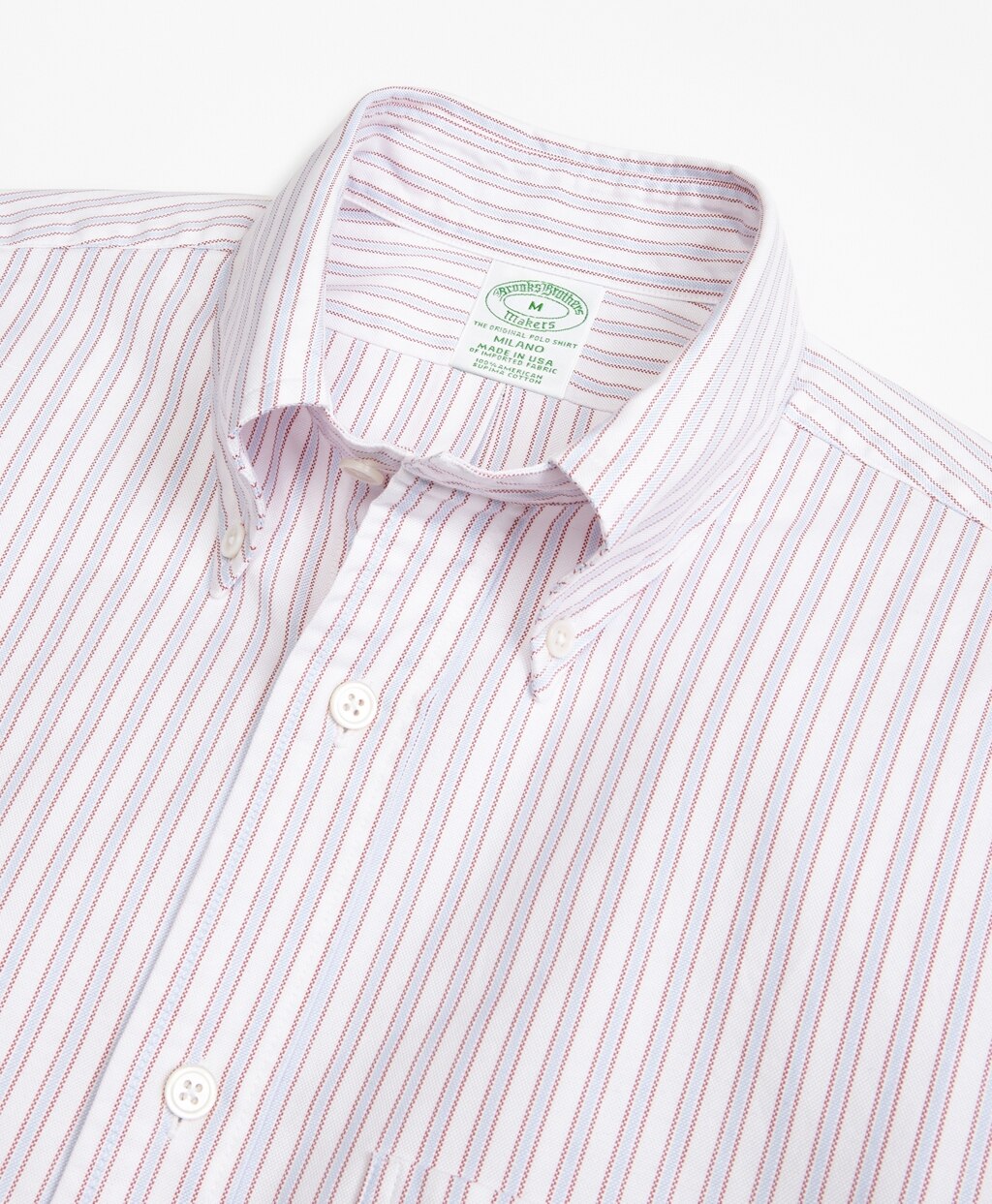 Brooks Brothers Men Milano Fit Oxford Outline Stripe Sport Shirt