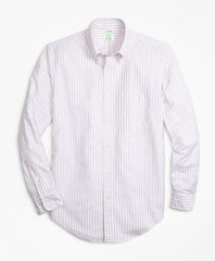 Brooks Brothers Men Milano Fit Oxford Outline Stripe Sport Shirt