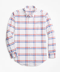 Brooks Brothers Men Madison Fit Oxford Windowpane Sport Shirt