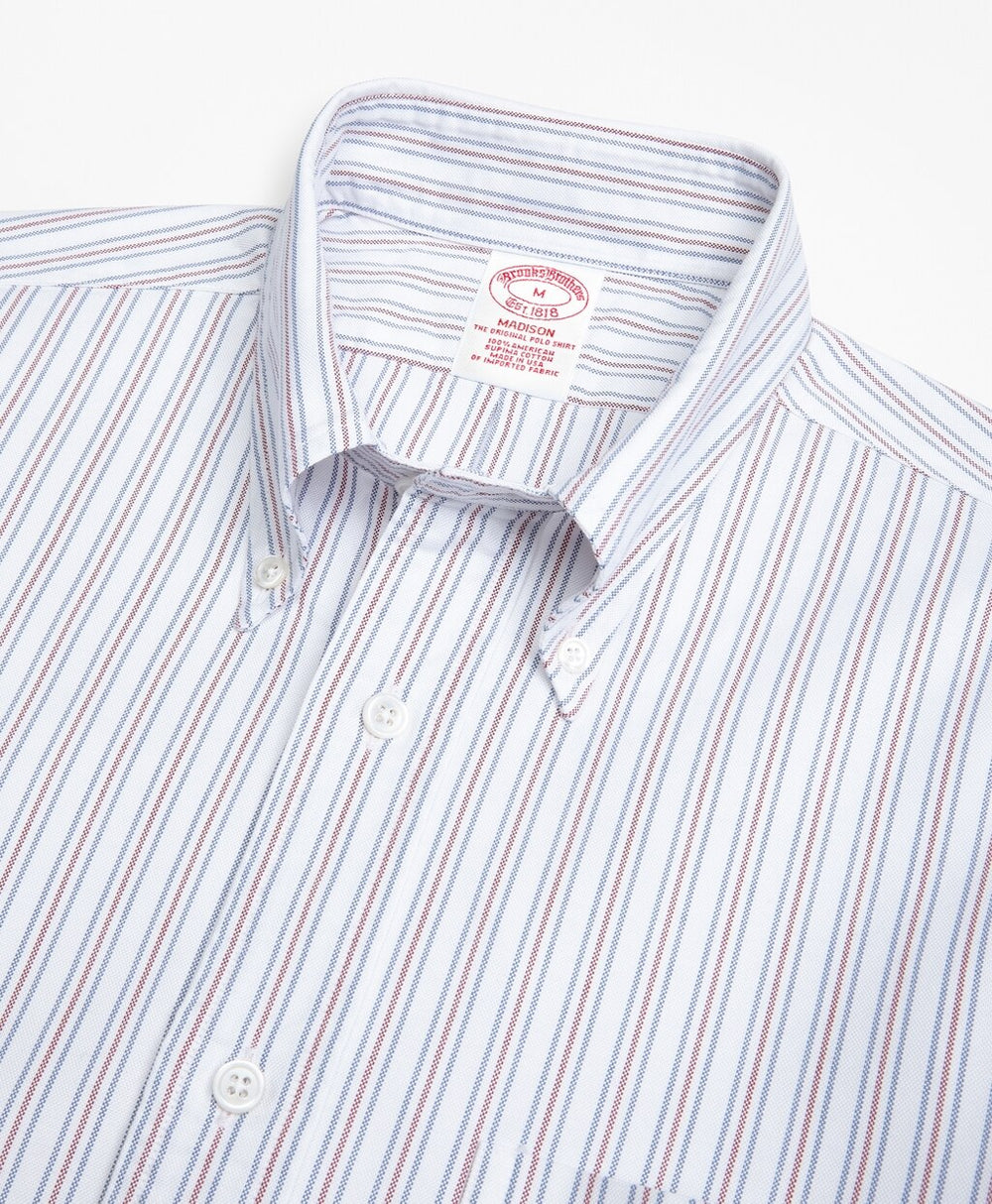 Brooks Brothers Men Madison Fit Oxford Double-Stripe Sport Shirt