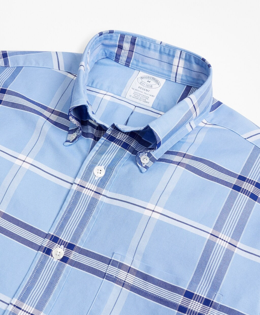 Brooks Brothers Men Regent Fit Oxford Windowpane Sport Shirt