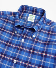 Brooks Brothers Men Milano Fit Oxford Plaid Sport Shirt