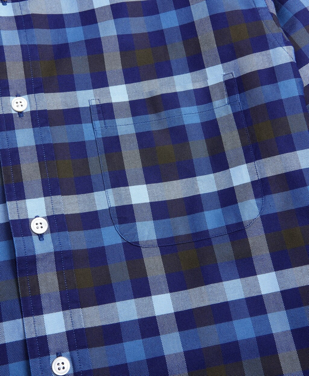 Brooks Brothers Men Milano Fit Oxford Two-Color Plaid Sport Shirt