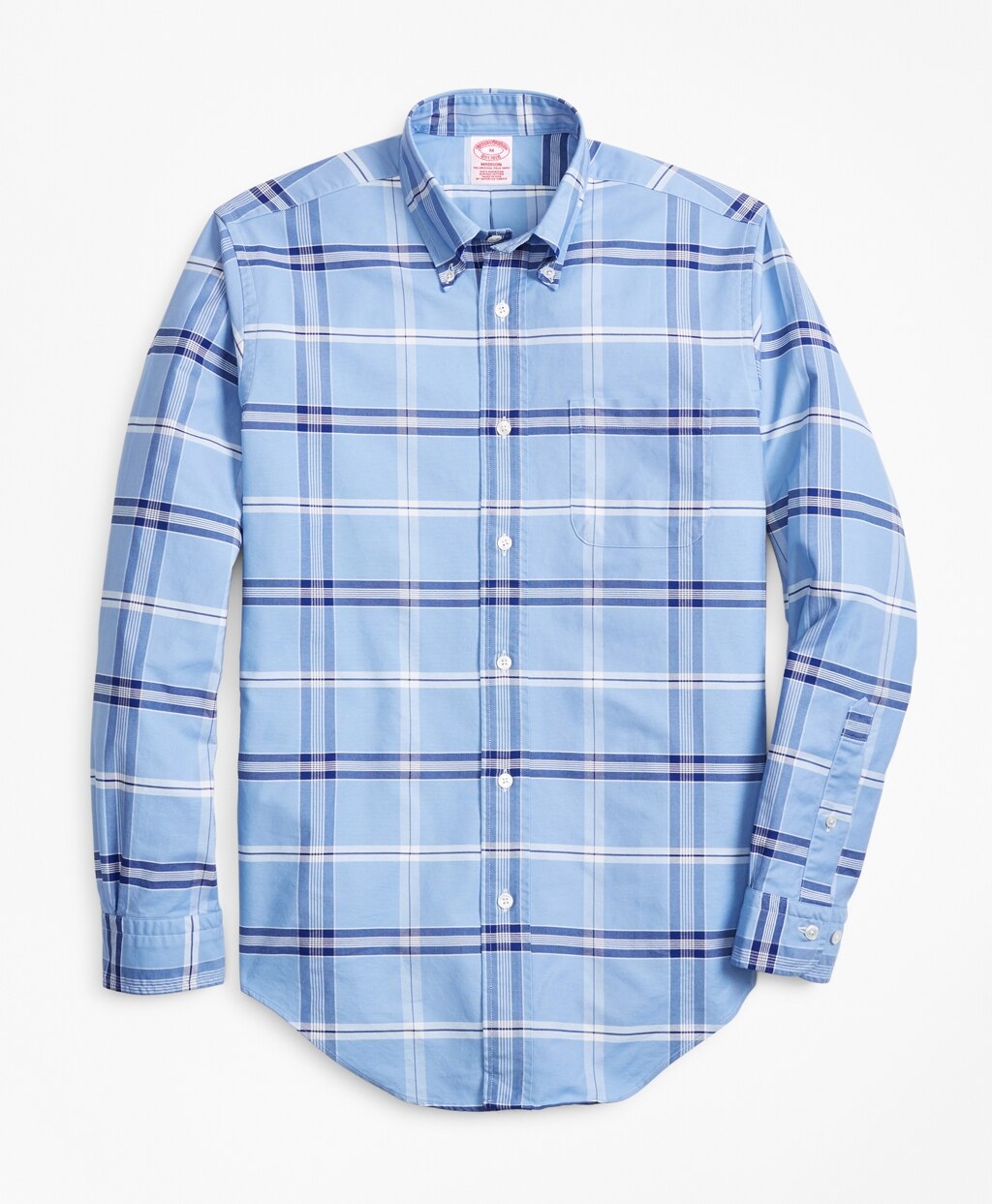 Brooks Brothers Men Madison Fit Oxford Windowpane Sport Shirt